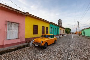 Trinidad, Cuba. Street view of a Residential neighborhood